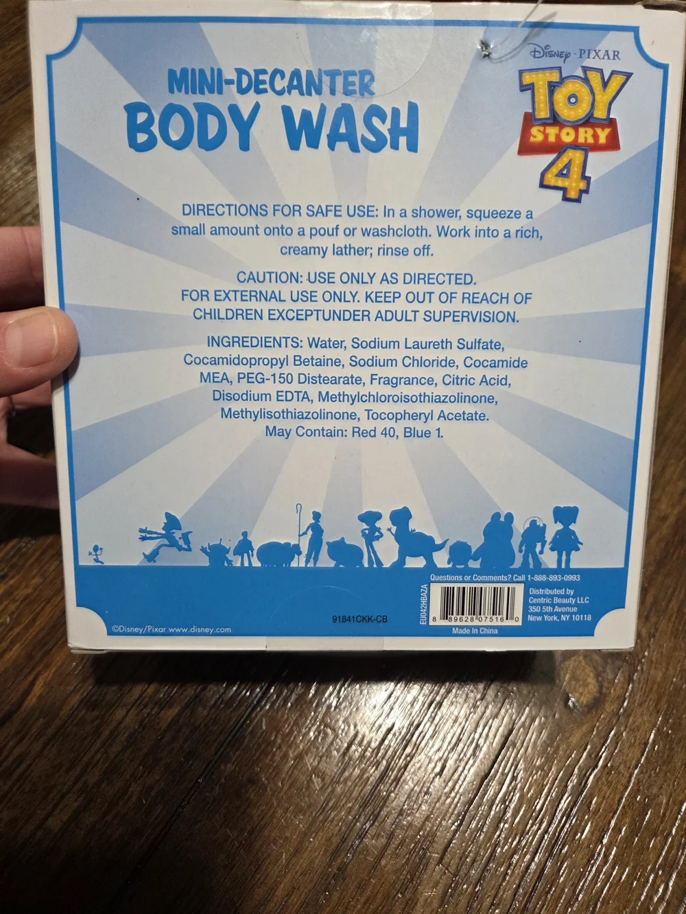 Disney Toy Story 4 Woody & Bo Peep Mini-Decanter Body Wash - Red, Blue, Pink